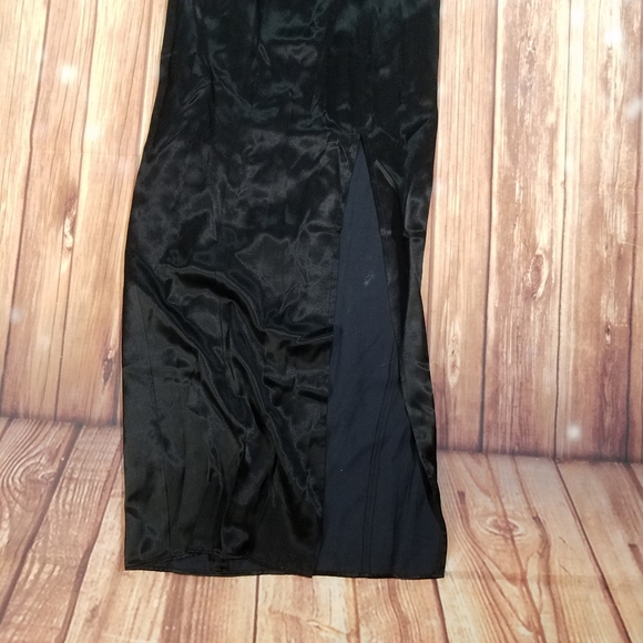 Vintage 5.7.9 Gown Dress Spaghetti Strap Thigh Slit Front Opening Size 3 - Picture 3 of 11